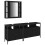 VidaXL vidaXL Bathroom Vanity Units with Shelf 3 pcs Black Engineered wood 2