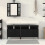 VidaXL vidaXL Bathroom Vanity Units with Shelf 3 pcs Black Engineered wood 4