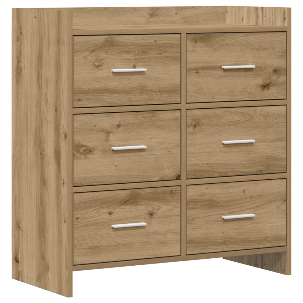 Vidaxl Sideboard Artisan Oak 75 X 33 X 80 Cm Engineered Wood