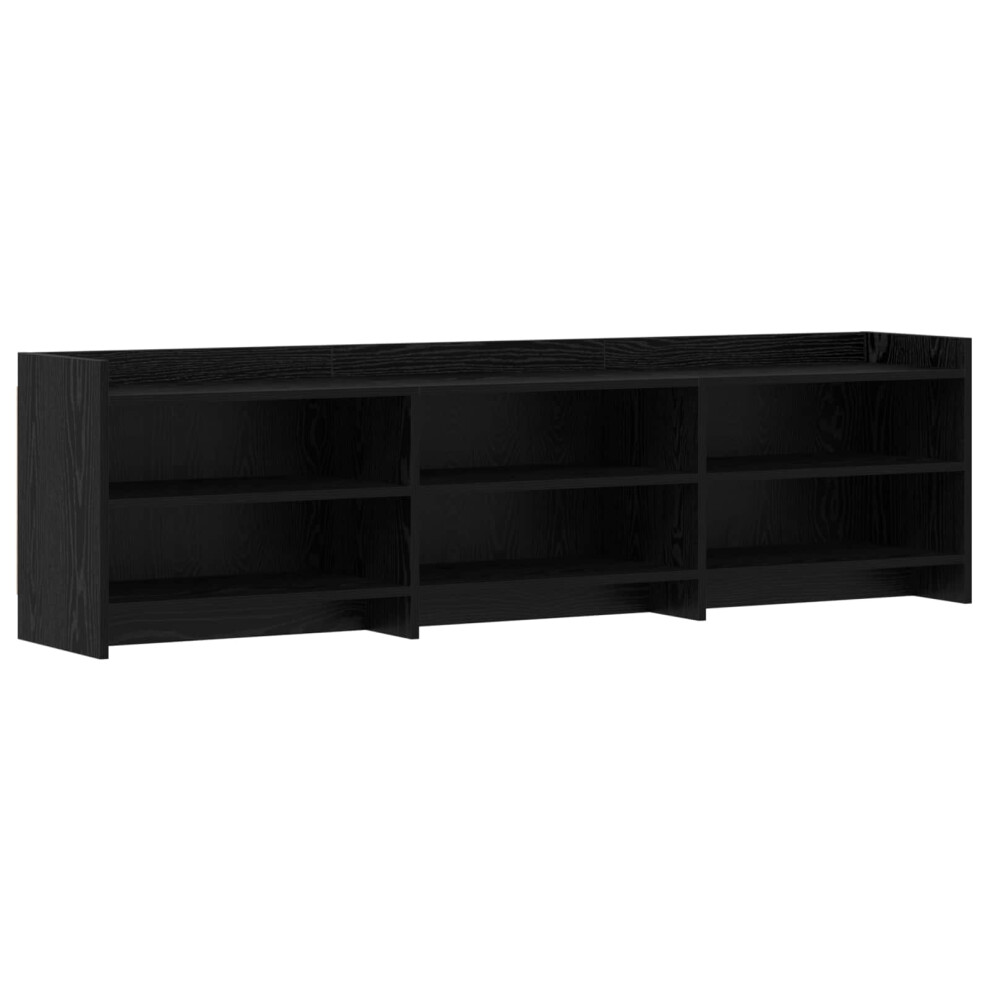 Vidaxl Tv Cabinet 168 X 33 X 47 Cm Oak Engineered Wood Black