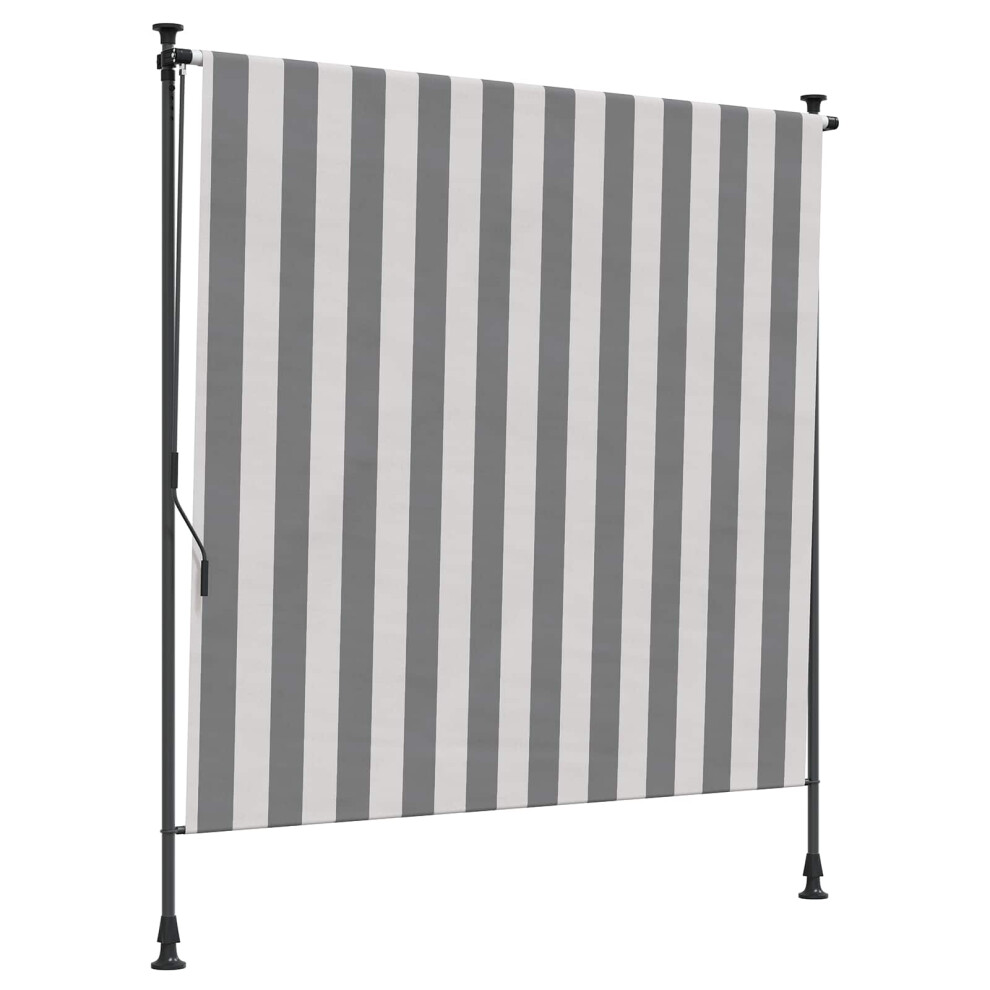 Vidaxl Outdoor Roller Blind Anthracite And White 200 X 270 Cm