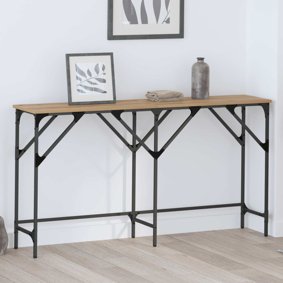 Vidaxl Console Table Artisan Oak 140 X 29 X 75 Cm Engineered Wood