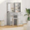 VidaXL vidaXL Dressing Table Set 2 pcs Concrete Grey Engineered Wood 1