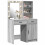 VidaXL vidaXL Dressing Table Set with Shelf 2 pcs Grey Sonoma Engineered Wood 3