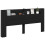 VidaXL vidaXL Storage Headboard with LED Black Engineered Wood 2