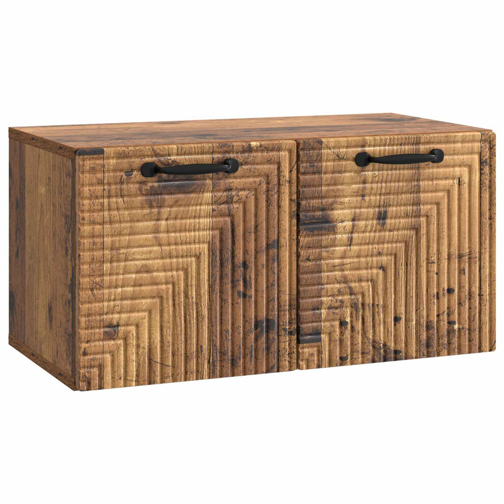 Vidaxl Wall-Mounted Tv Cabinet Wall-Mounted Old Wood 59.5 X 31 X 30 Cm