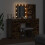 VidaXL vidaXL Dressing Table with Mirror Lights 3 pcs Brown Engineered wood 4