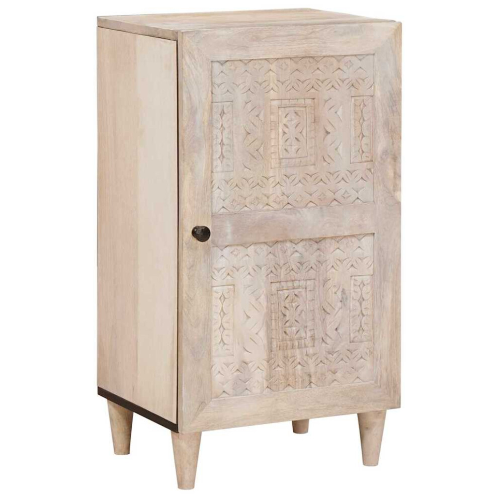 Vidaxl Sideboard Bleached White 40 X 33 X 75 Cm Solid Mango Wood