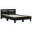 VidaXL vidaXL Bed Frame with LED Black Oak 120 x 190 cm Engineered Wood 4