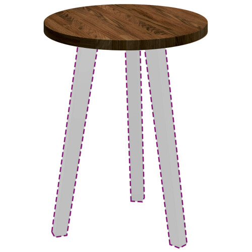 VidaXL vidaXL Table Top Dark Brown Ø 40 x 2.5 cm Solid Oak Wood 1