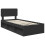 VidaXL vidaXL Bed Frame with Headboard Black 100 x 200 cm Solid Pine Wood 3