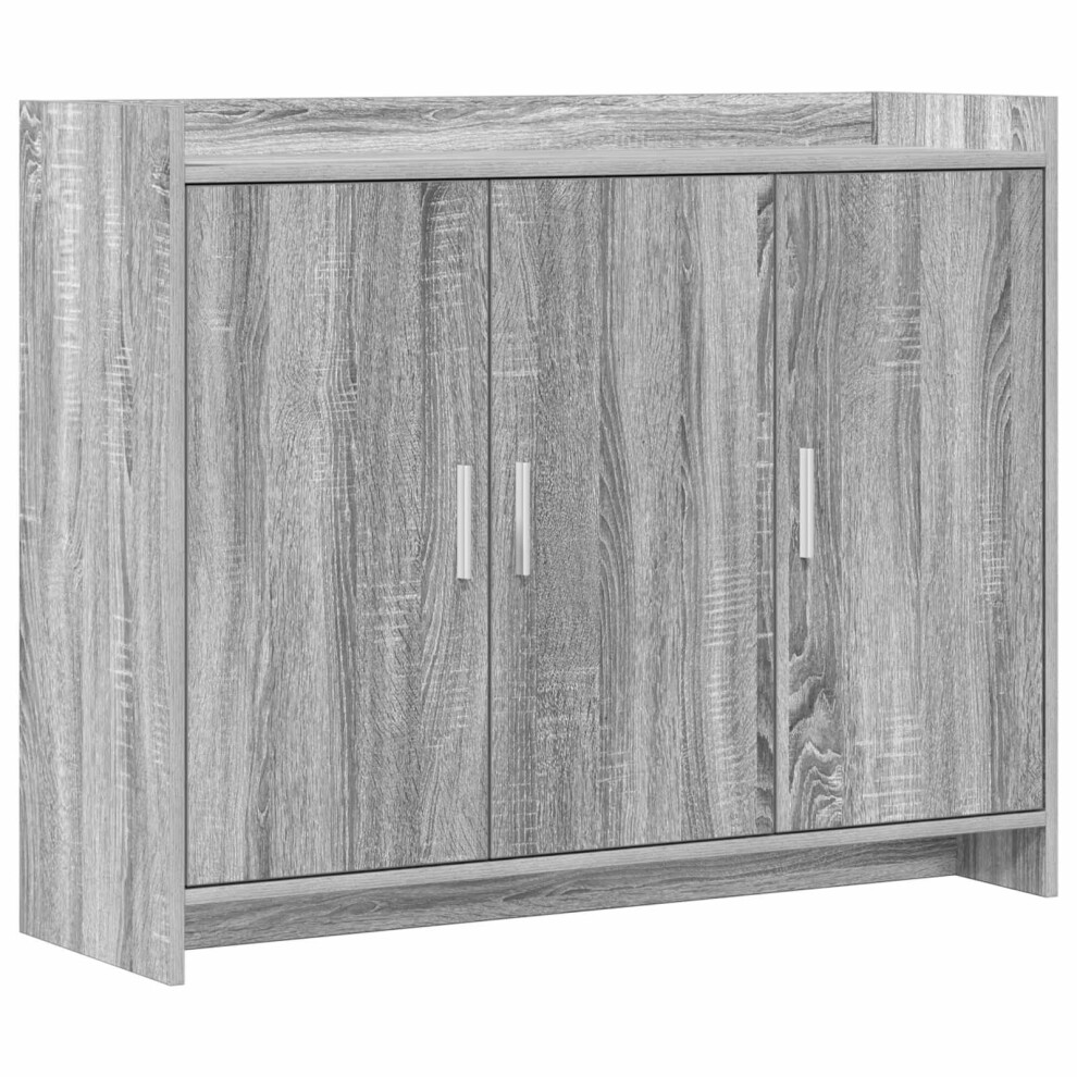Vidaxl Sideboard Sonoma 98.5 X 33 X 80 Cm Engineered Wood Grey