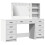 VidaXL vidaXL Dressing Table with Mirror Lights 3 pcs White Engineered Wood 2