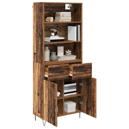 VidaXL vidaXL Highboard with Drawer 2 pcs Old Wood Engineered Wood 2