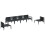 VidaXL vidaXL Gartensofa-set 6 stk. Schwarz Stahl 3