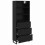 VidaXL vidaXL Highboard with Drawer 2 pcs Black Oak Engineered Wood 4