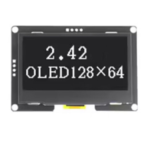 2pcs 2.42-Inch High-Contrast OLED Display Module - 128x64 Resolution,for I2C/SPI Interface, White 2