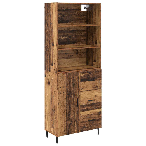 VidaXL vidaXL Highboard with Drawer 2 pcs Old Wood Engineered Wood 1