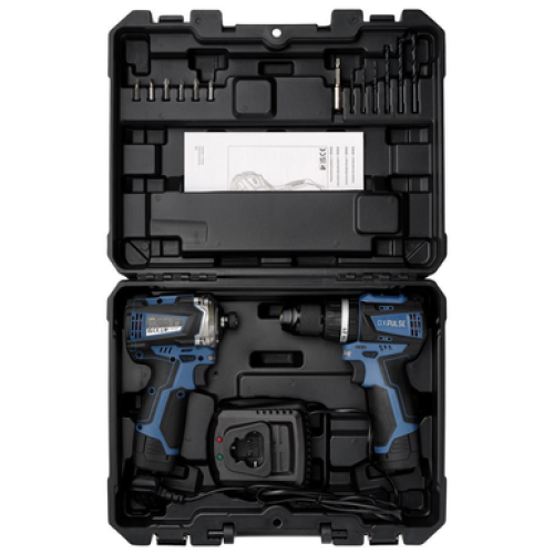 Draper DXPulse Cordless Brushless Combi Drill & Impact Driver Kit 2