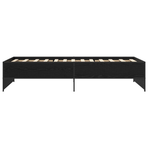 VidaXL vidaXL Bed Frame Black Oak 80 x 200 cm Engineered Wood 1
