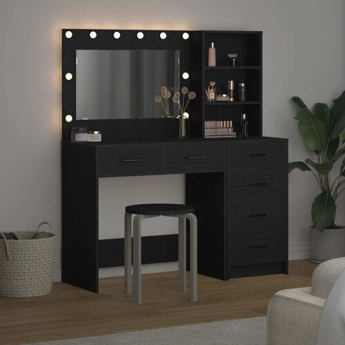 VidaXL vidaXL Dressing Table Black 78.5 x 41 x 135 cm Engineered wood 2