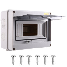 5X HT-8 Way IP65 Mcb Breaker Box Distribution Protection Box ABS Power Electronic Din Rail Enclosure for Circuit Breaker