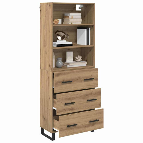 VidaXL vidaXL Highboard with Drawer 2 pcs Artisan Oak Engineered Wood 2