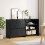 VidaXL vidaXL Sideboard 2 pcs Black Oak 70 x 41 x 75 cm Engineered Wood 2