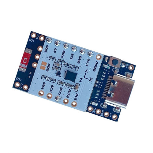 2X SmolSlime Module Based  NRF SlimeVR Module,ProMicro NRF52840 + (LSM6DSV + QMC6309 ) 1
