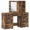 VidaXL vidaXL Dressing Table with Mirror Lights 3 pcs Brown Engineered wood 2