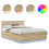 VidaXL vidaXL Bed Frame Sonoma Oak 150 x 200 cm Engineered Wood 2