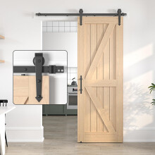 Sistema di porte scorrevoli Barn Door Loft Binario Nero set 274 cm — ferramenta porte, binario porta