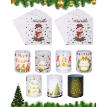 Lanternine Natalizie 14 Pezzi Tealight e 20 Tovaglioli per il Natale — decorazioni tavola natale, addobbi natalizi