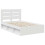 VidaXL vidaXL Bed Frame with Headboard White 120 x 190 cm Solid Pine Wood 2