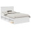 VidaXL vidaXL Bed Frame with Headboard White 120 x 190 cm Solid Pine Wood 2