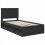 VidaXL vidaXL Bed Frame with Headboard Black 100 x 200 cm Solid Pine Wood 3