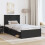 VidaXL vidaXL Bed Frame with Headboard Black 100 x 200 cm Solid Pine Wood 2