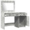 VidaXL vidaXL Dressing Table with Mirror Lights 2 pcs Grey Engineered wood 4