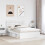VidaXL vidaXL Bed Frame with Headboard White 150 x 200 cm Solid Pine Wood 3