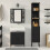 VidaXL vidaXL Bathroom Vanity Units with Shelf 3 pcs Black Engineered wood 3