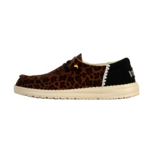 Mocassim com Cadena Hey Dude Wendy Funk Animal - Marron/Preto
