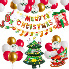 SUNBEAUTY Lot de décorations de Noël Ballons Guirlande pour Noël — décorations réveillon, accessoires fête