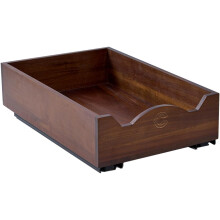 Tiroir Télescopique Étagère Coulissante 25 cm en Bois d'Acacia - Rangement Meuble Cuisine et Salle de Bain Sans Perçage