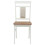 VidaXL vidaXL Dining Chair 2 pcs White and Natural Solid Rubber Wood 2