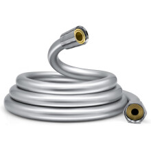 Flexible Shower Hose Smooth Anti-Twist Reinforced 150 cm Silver — shower hose, shower hose 150 cm, silver shower hose