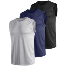 Herren Sport Tank Tops Atmungsaktiv Laufen Fitness 3er-Pack XXL — ärmellose herren t shirts, sport tank top herren, set aus 3 t shirts, größe xxl