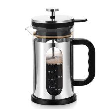 Borosilicate Glass French Press Coffee Maker 34 Oz with Stainless Steel Frame for Kitchen Travel Camping
