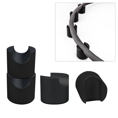 16pcs HIFI Cable Stand Booster Holder Support Frame Anti-Shock Foot Multi-Function Speaker Cable Trailing Pad Black