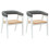 VidaXL vidaXL Dining Chairs 2 pcs White 54 x 57 x 73 cm Solid Rubber Wood 2