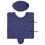 VidaXL vidaXL Horse Blanket Navy Blue 145 cm Polyester 3